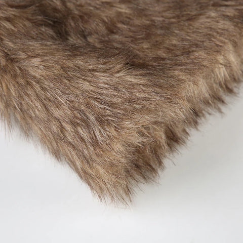 Faux Fur Mini Skirt