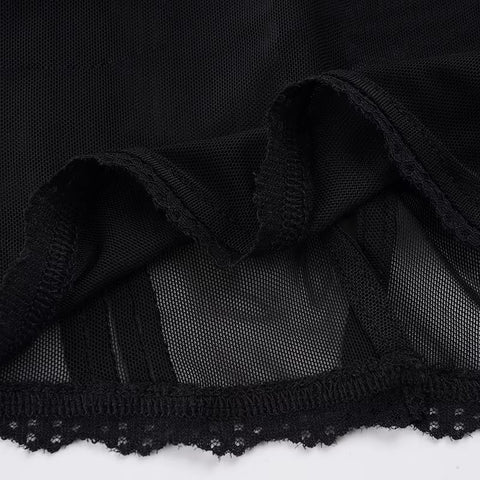 Sheer Lace Puff Top