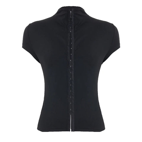 Button Front Fitted Top