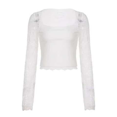 Lace Square Neck Top