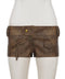 Low Rise Leather Shorts