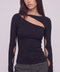 Asymmetric Cutout Top