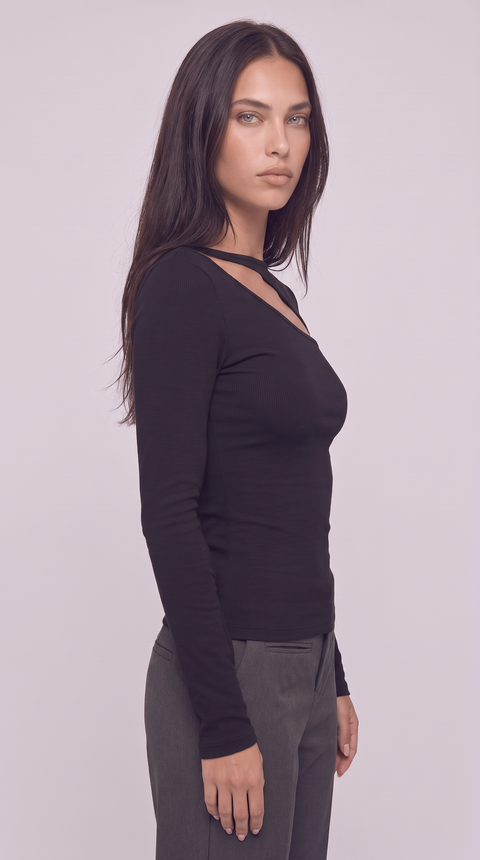 Asymmetric Cutout Top