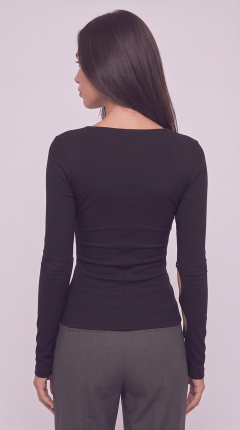 Asymmetric Cutout Top