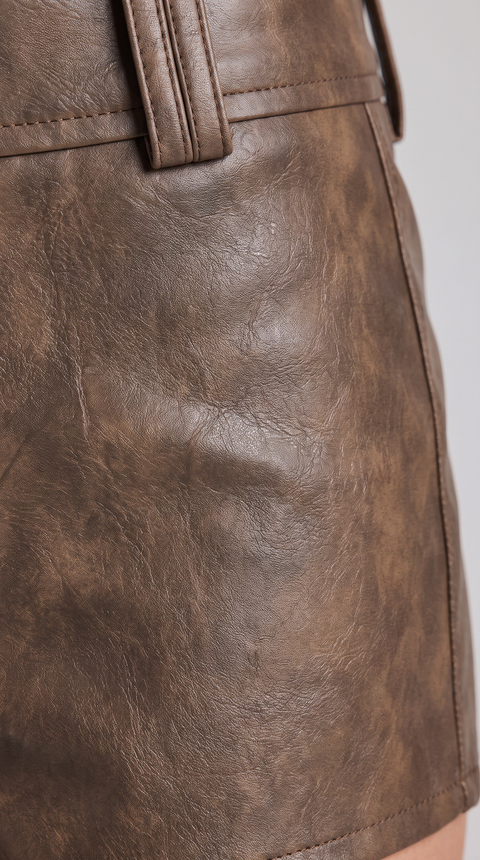 Low Rise Leather Shorts